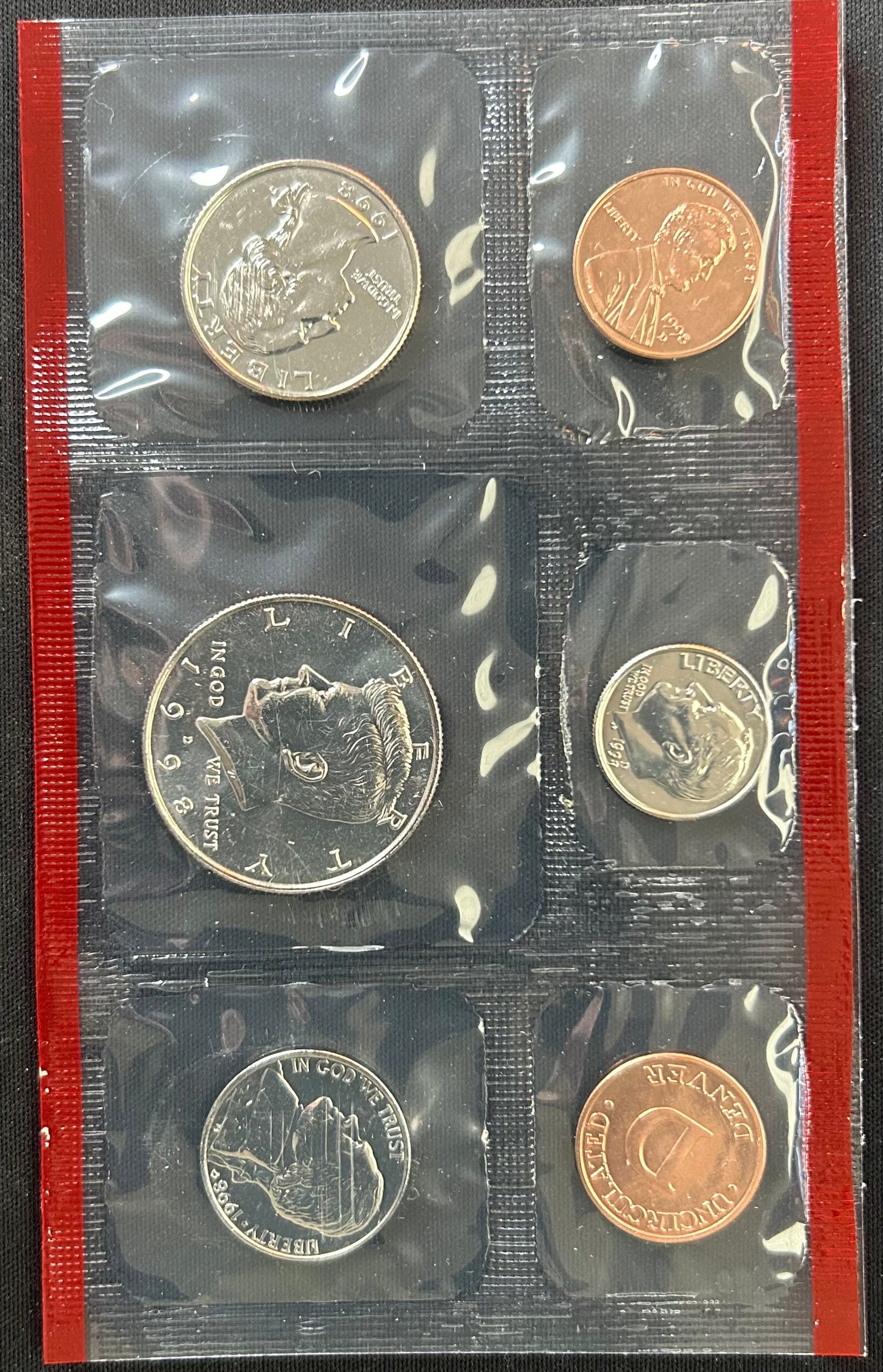 1998 U.S. Mint Uncirculated Coin Set (P & D Mints) | Last Heraldic Eagle Quarter Design | Original Packaging