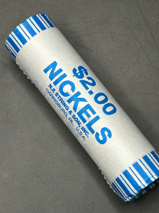 2025-D Jefferson Nickel $2 Roll – Uncirculated BU – Brand New Unopened Roll