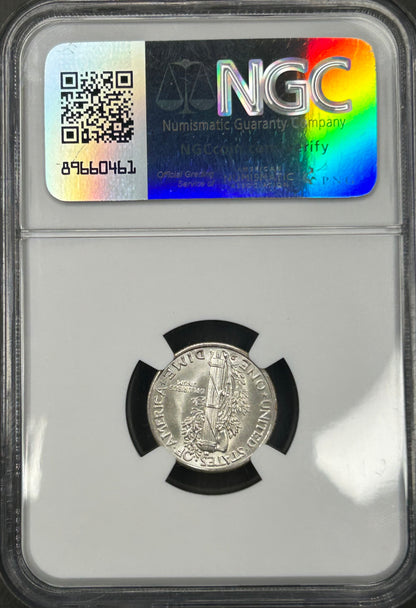 1944-D Mercury Dime NGC MS66 FB – Full Bands – 90% Silver – Gem Uncirculated