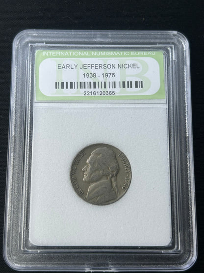1940-P Jefferson Nickel – Philadelphia Mint – Certified by INB – Vintage U.S. 5-Cent Coin
