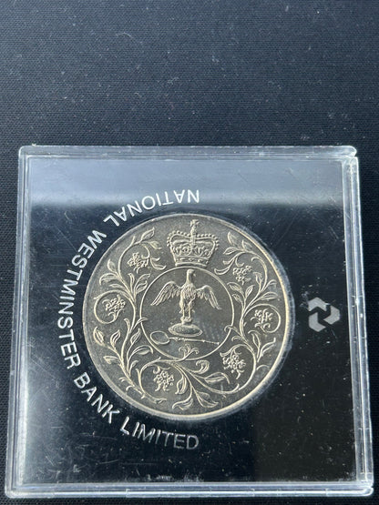1977 Queen Elizabeth II Silver Jubilee Crown Coin | Royal Mint UK | 25th Anniversary of Reign | Collectible British Coin