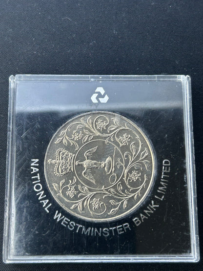1977 Queen Elizabeth II Silver Jubilee Crown Coin | Royal Mint UK | 25th Anniversary of Reign | Collectible British Coin