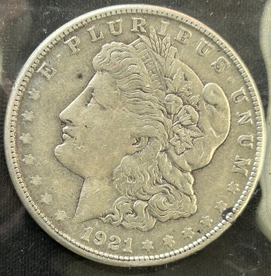 1921 Morgan Silver Dollar | Philadelphia Mint | 90% Silver | Circulated Condition