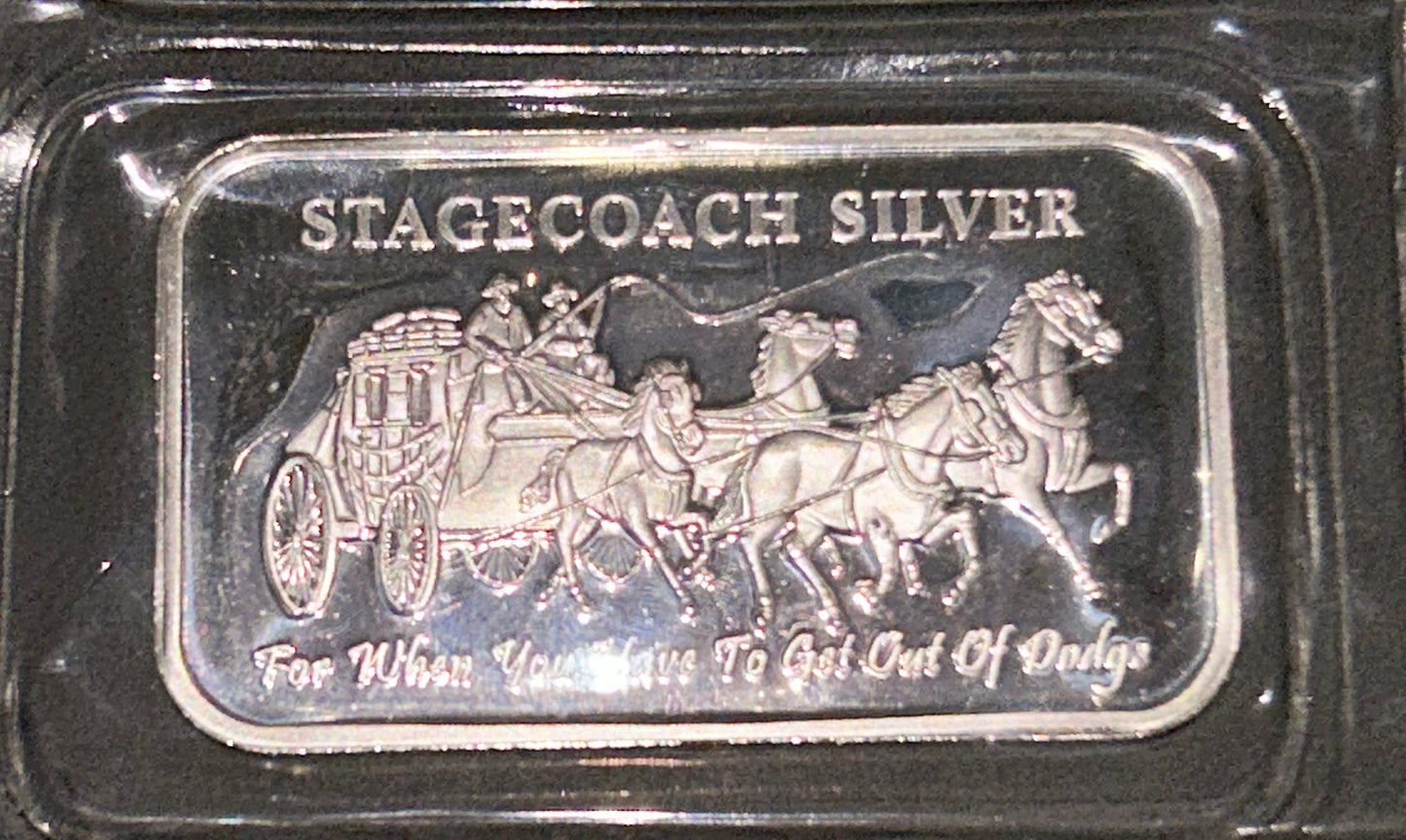 Stagecoach Silver 1 oz Bar (4× 1/4 oz) .999 Fine Silver Fractional Breakable Bar