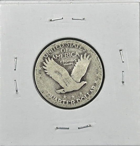 1925 Standing Liberty Quarter – VG Very Good – Type 2 – 90% Silver