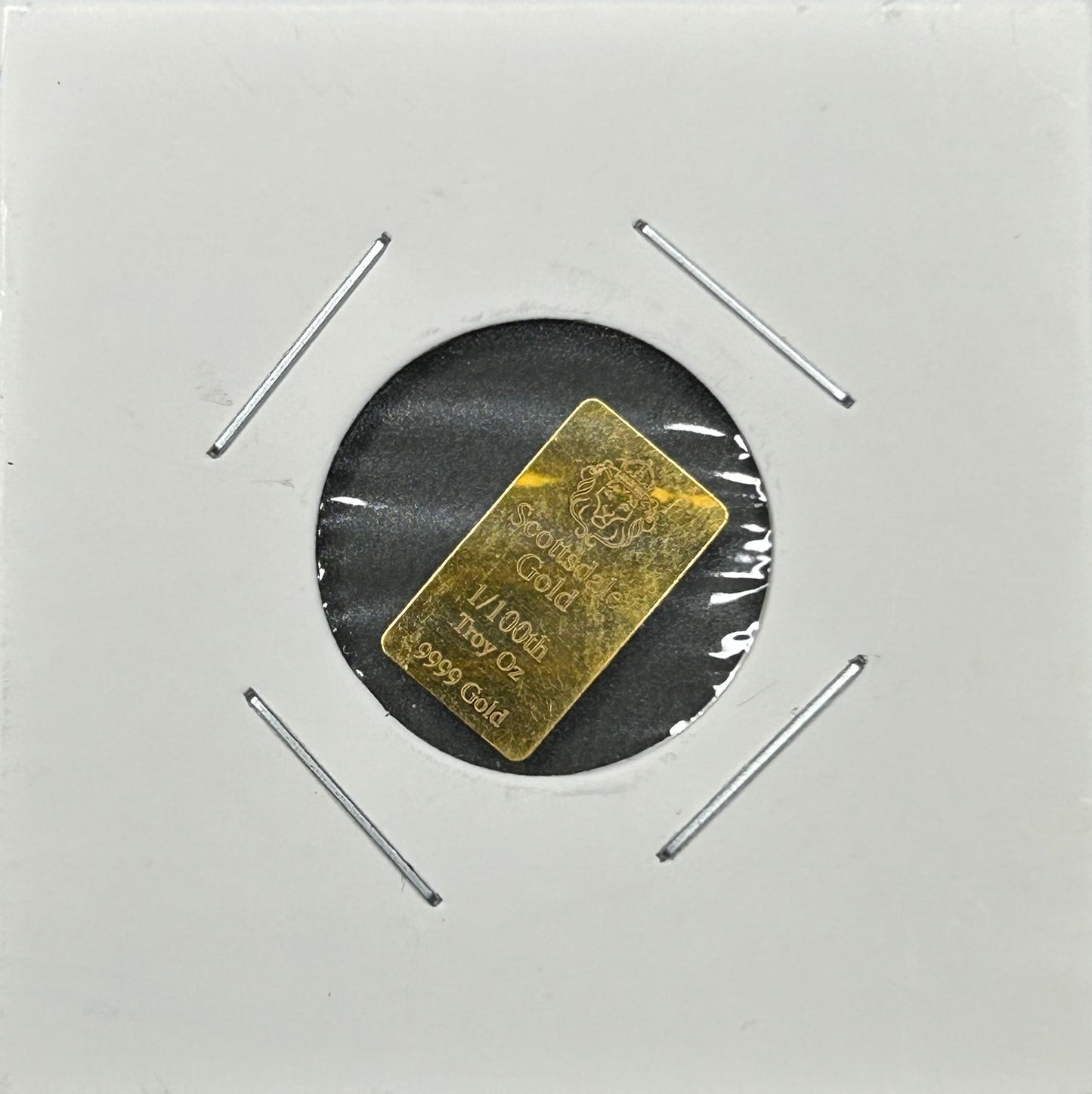 Scottsdale Mint 1/100 oz .9999 Fine Gold Bar – Fractional Gold – UNC Bullion