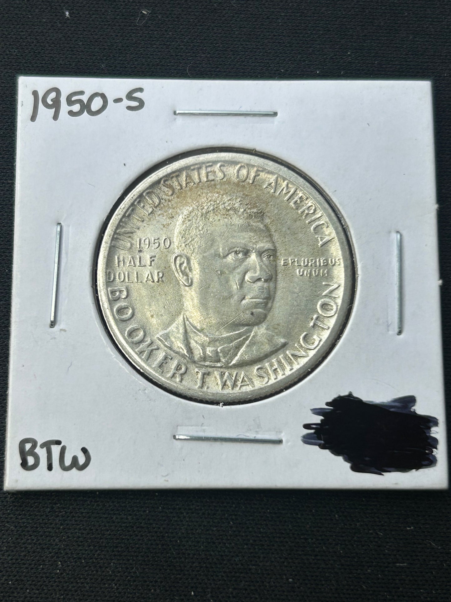 1950-S Booker T. Washington Commemorative Half Dollar – Historic 90% Silver U.S. Coin