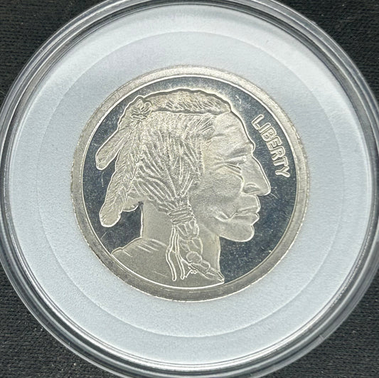 1/2 oz .999 Fine Silver Buffalo Round – Indian Head Design – Brilliant Uncirculated Bullion