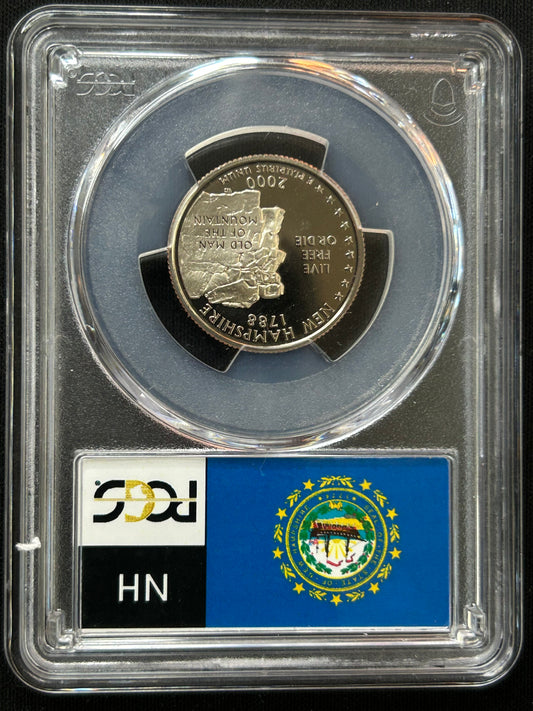2000-S New Hampshire State Quarter PCGS PR69DCAM | Deep Cameo Proof | San Francisco Mint