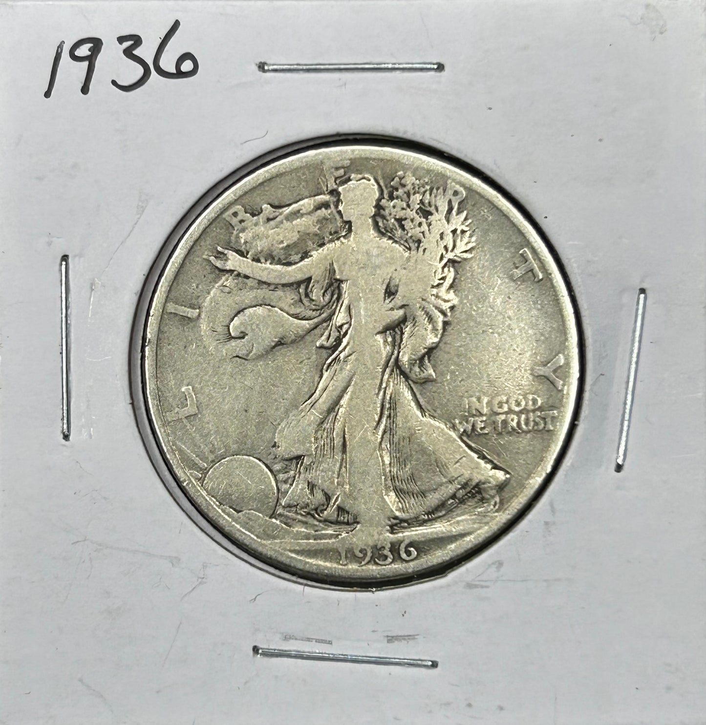 1936 Walking Liberty Half Dollar – VG Very Good – 90% Silver U.S. Half