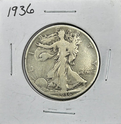 1936 Walking Liberty Half Dollar – VG Very Good – 90% Silver U.S. Half
