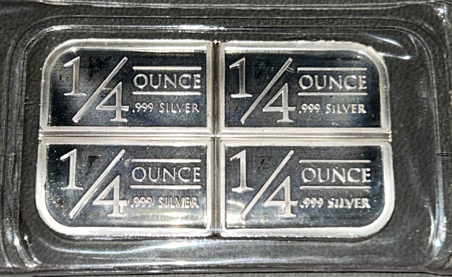 Stagecoach Silver 1 oz Bar (4× 1/4 oz) .999 Fine Silver Fractional Breakable Bar
