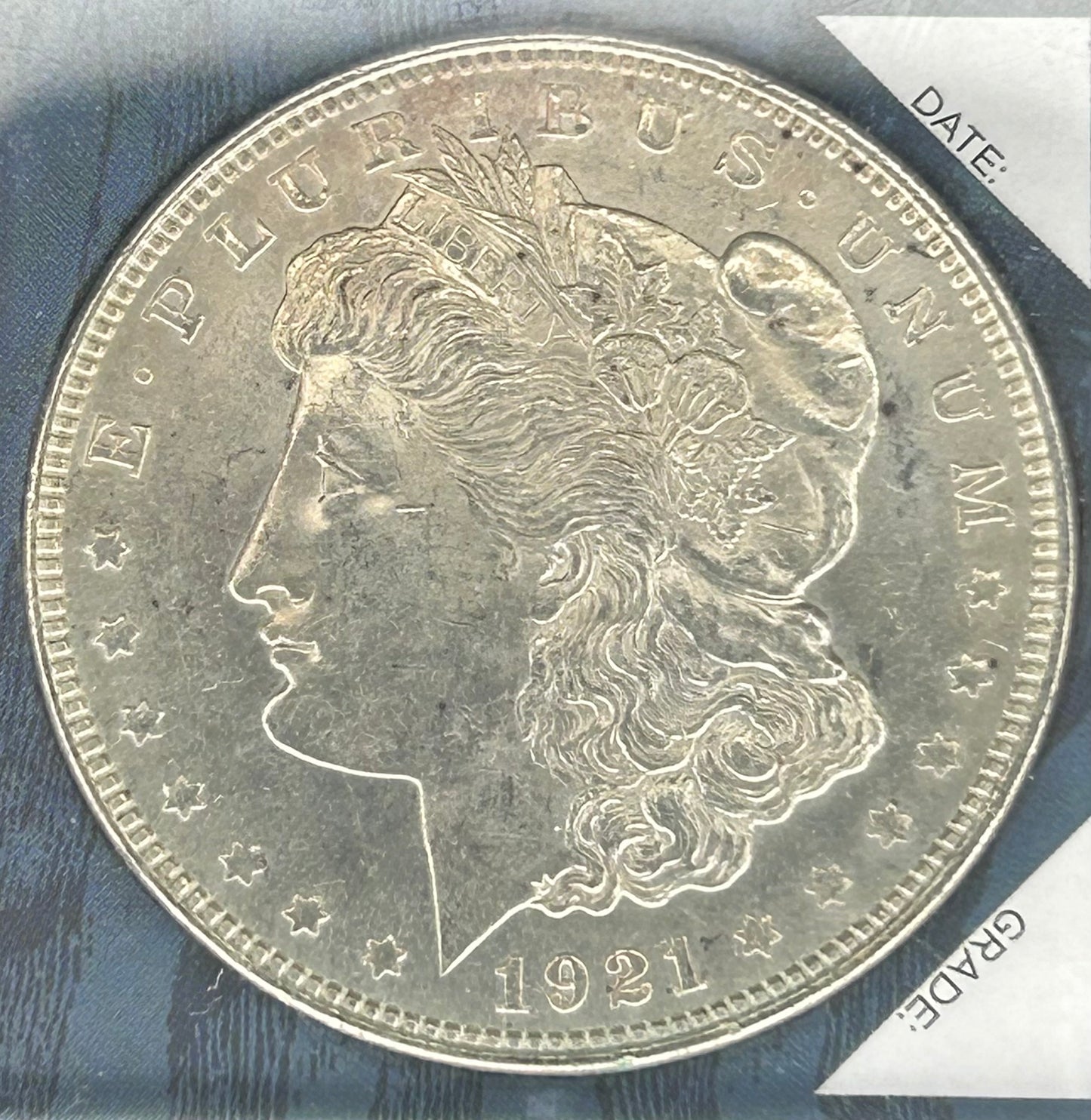 1921 Morgan Silver Dollar – AU50 AU53 – Philadelphia Mint – Strong Details & Nice Circulation Luster