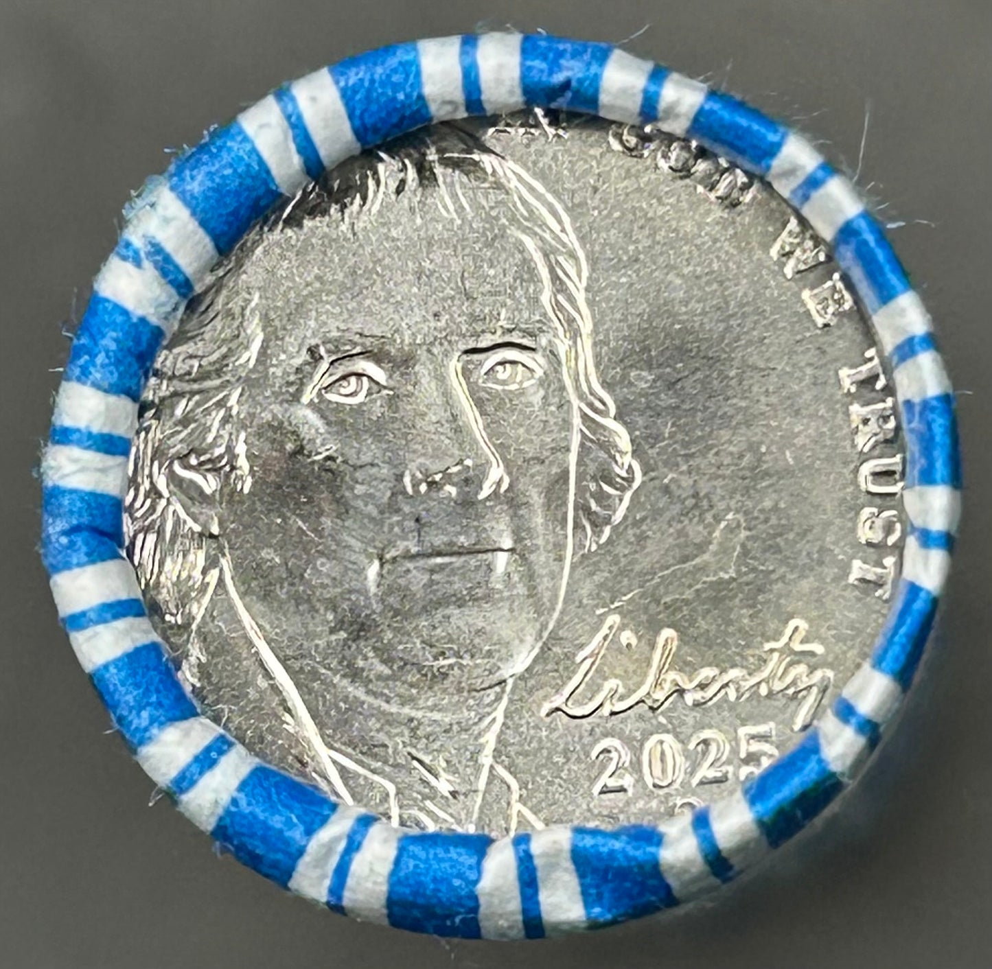 2025-D Jefferson Nickel $2 Roll – Uncirculated BU – Brand New Unopened Roll