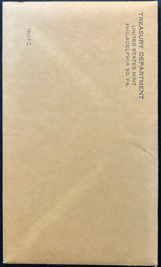 1962 U.S. Mint Uncirculated Silver Coin Set (Philadelphia Mint) | Original Sealed Treasury Envelope