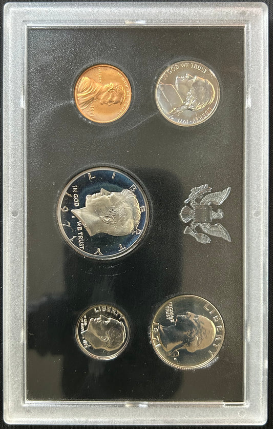 1971-S U.S. Mint Proof Set (San Francisco) | Original Hard Case | Deep Cameo Mirror Finish Coins