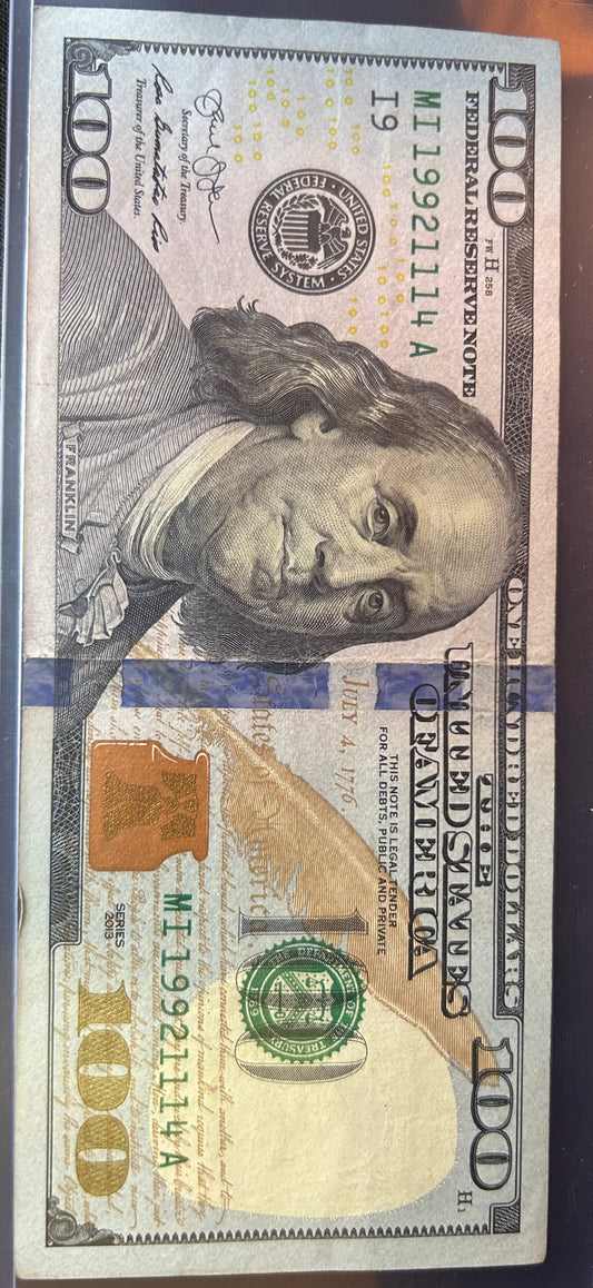 2013 $100 Birthday Note – Serial MI19921114A – November 14th, 1992 | Rare Collectible Bill