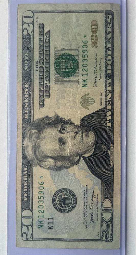 Rare $20 Star Note – Serial NK12035906★ from the Kansas City District. Replacement note with collector value and limited production run